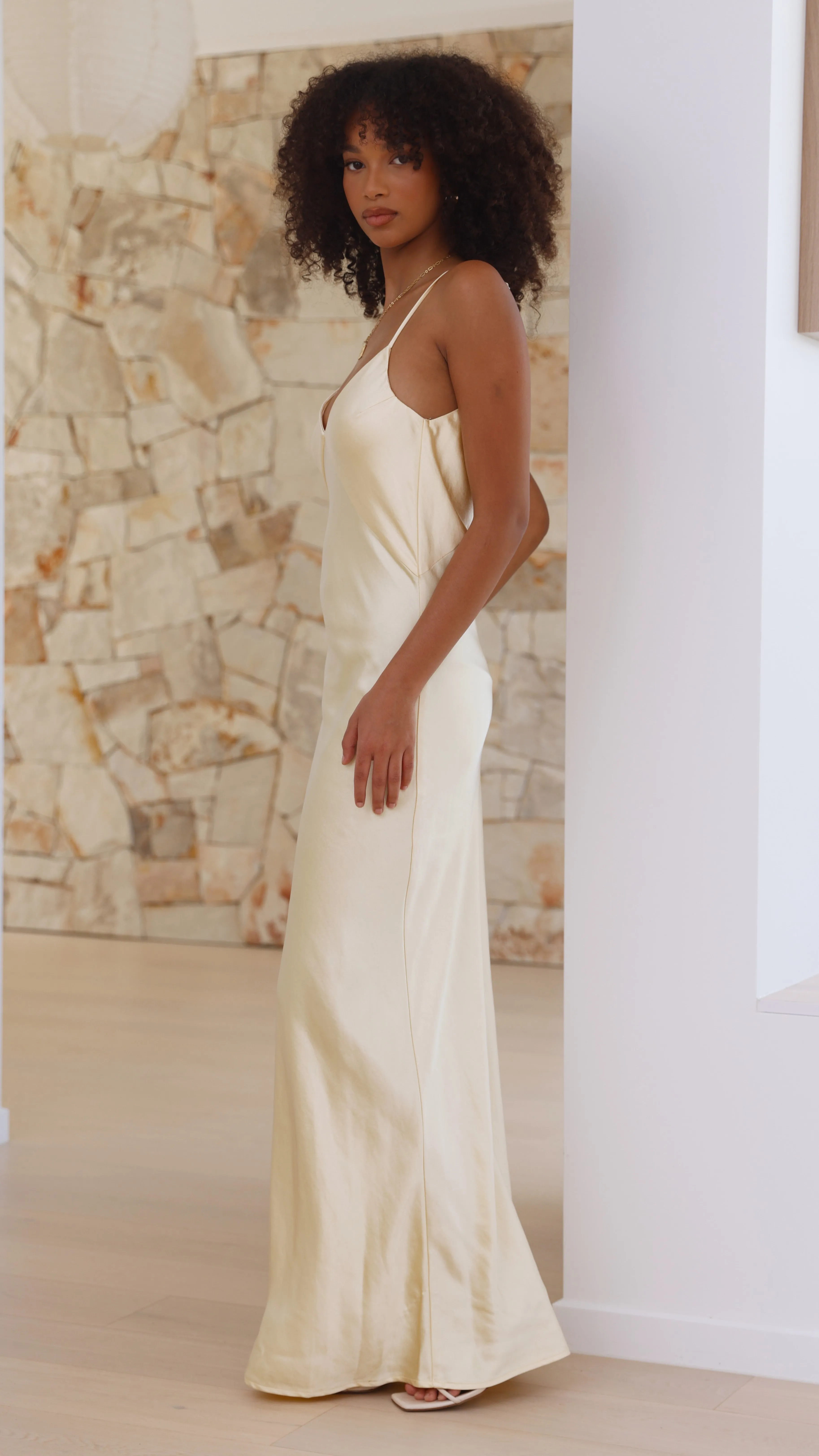 Gisella Maxi Dress - Yellow Billy J