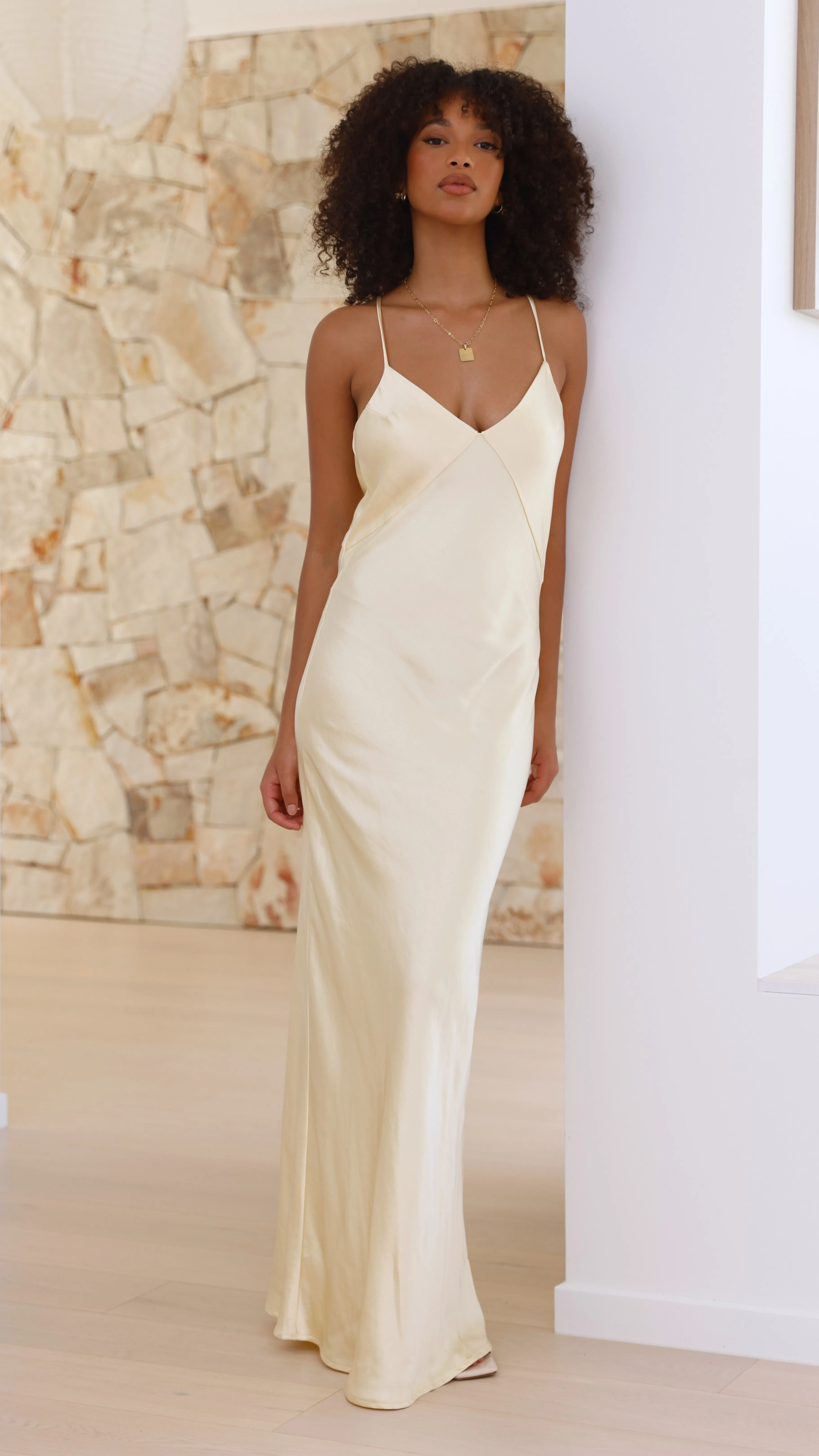 Gisella Maxi Dress - Yellow Billy J