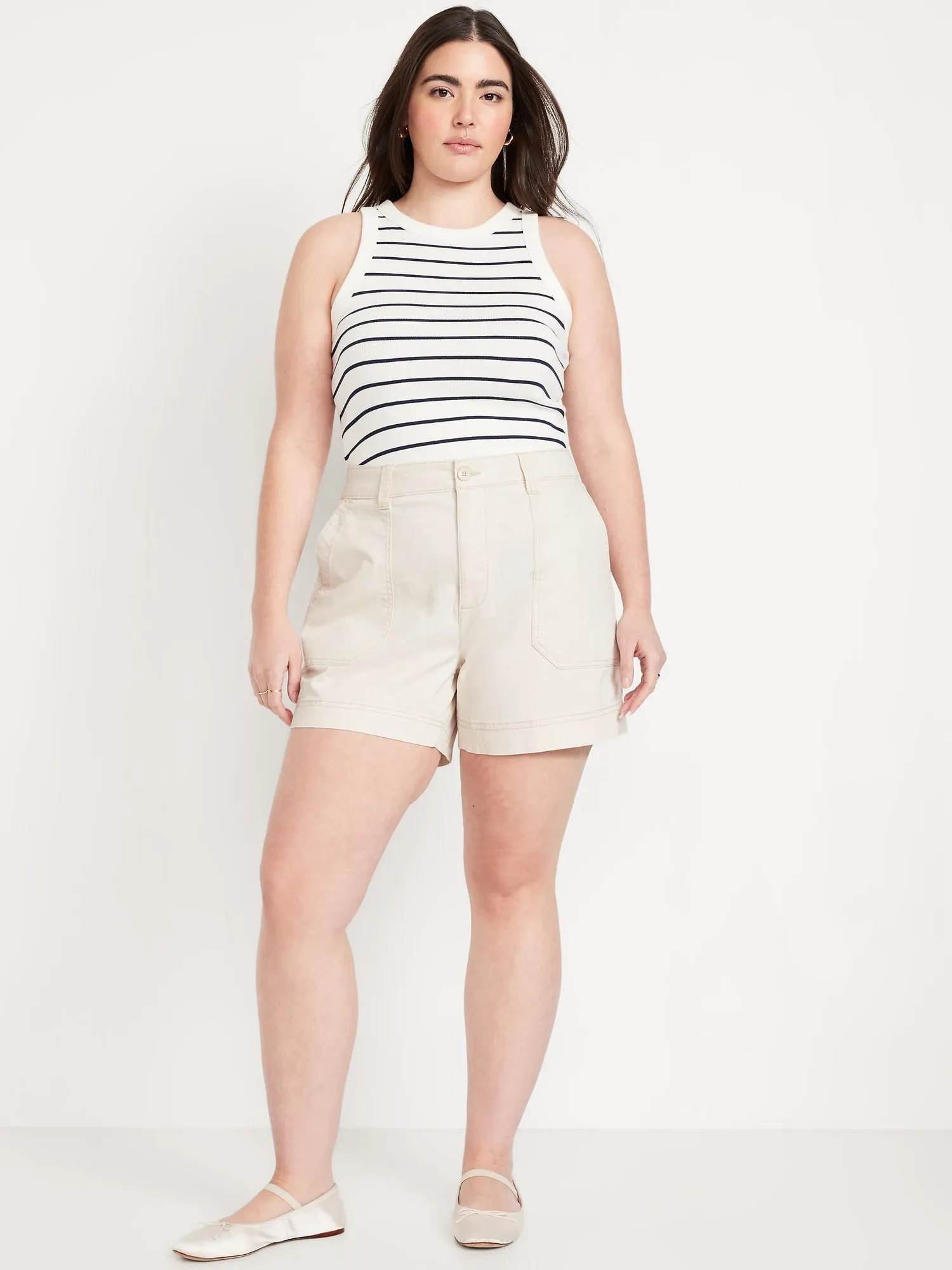 High-Waisted OGC Chino Shorts -- 5-inch inseam