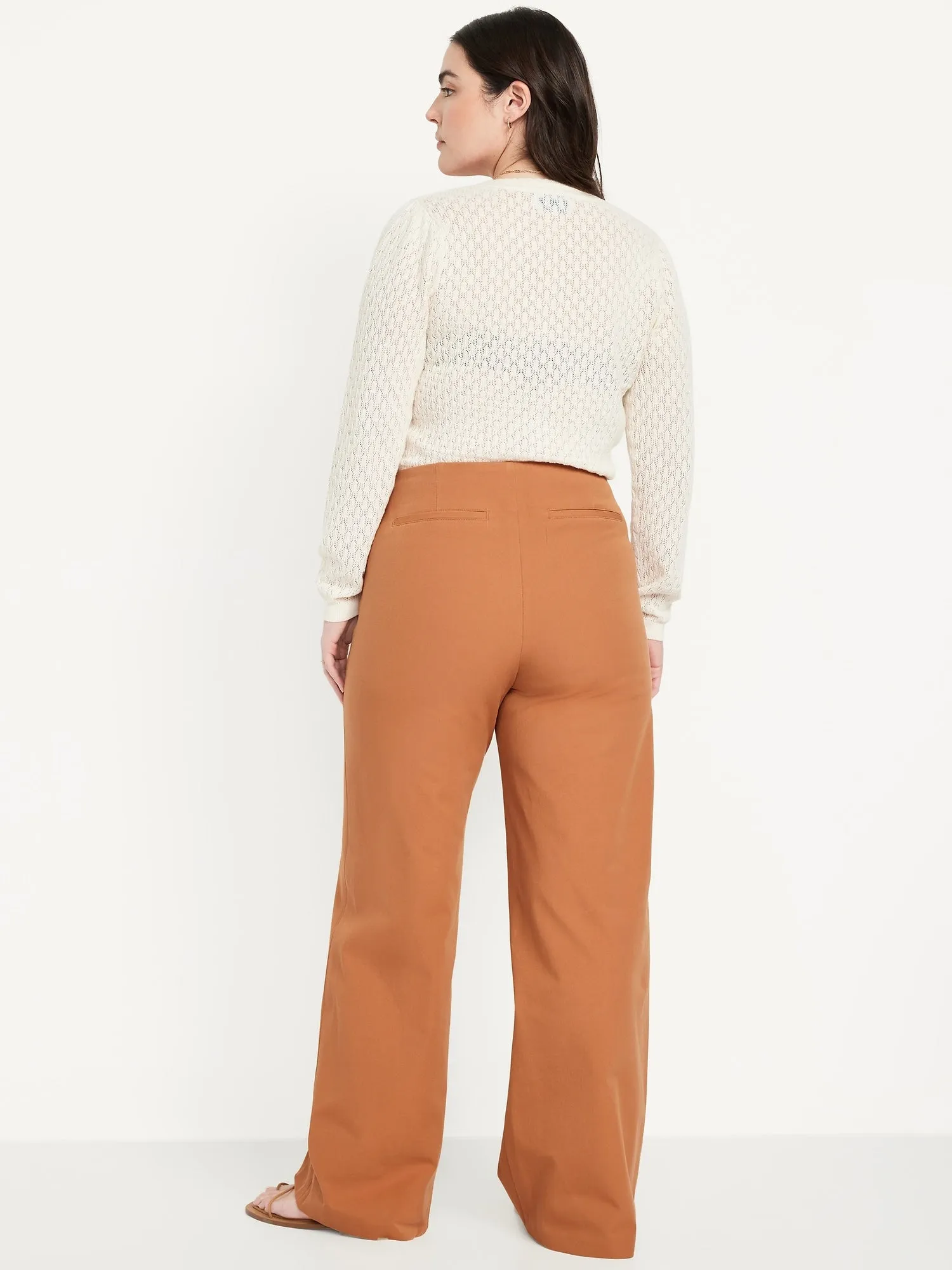 High-Waisted Pull-On Pixie Wide-Leg Pants