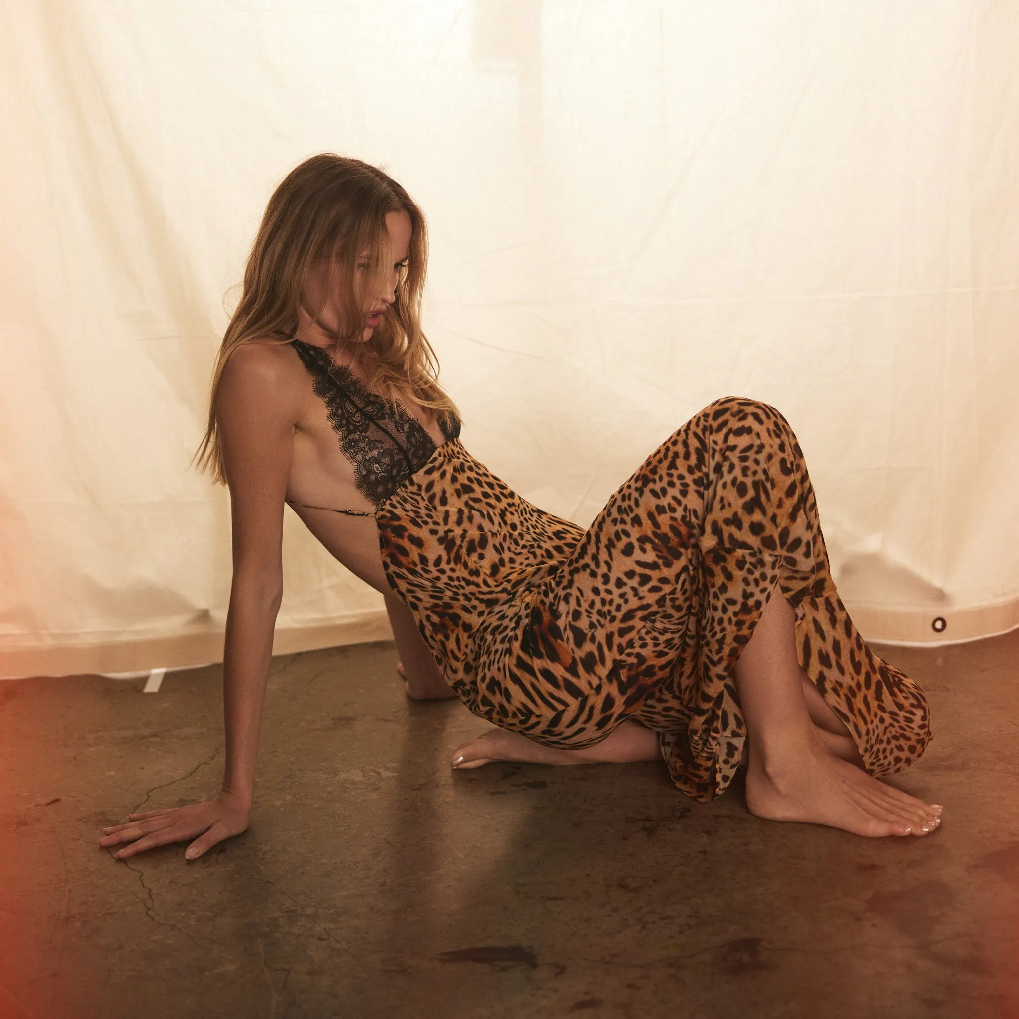 Hot Deal Akima Leopard Slip Dress RAT&BOA  Limited Release!