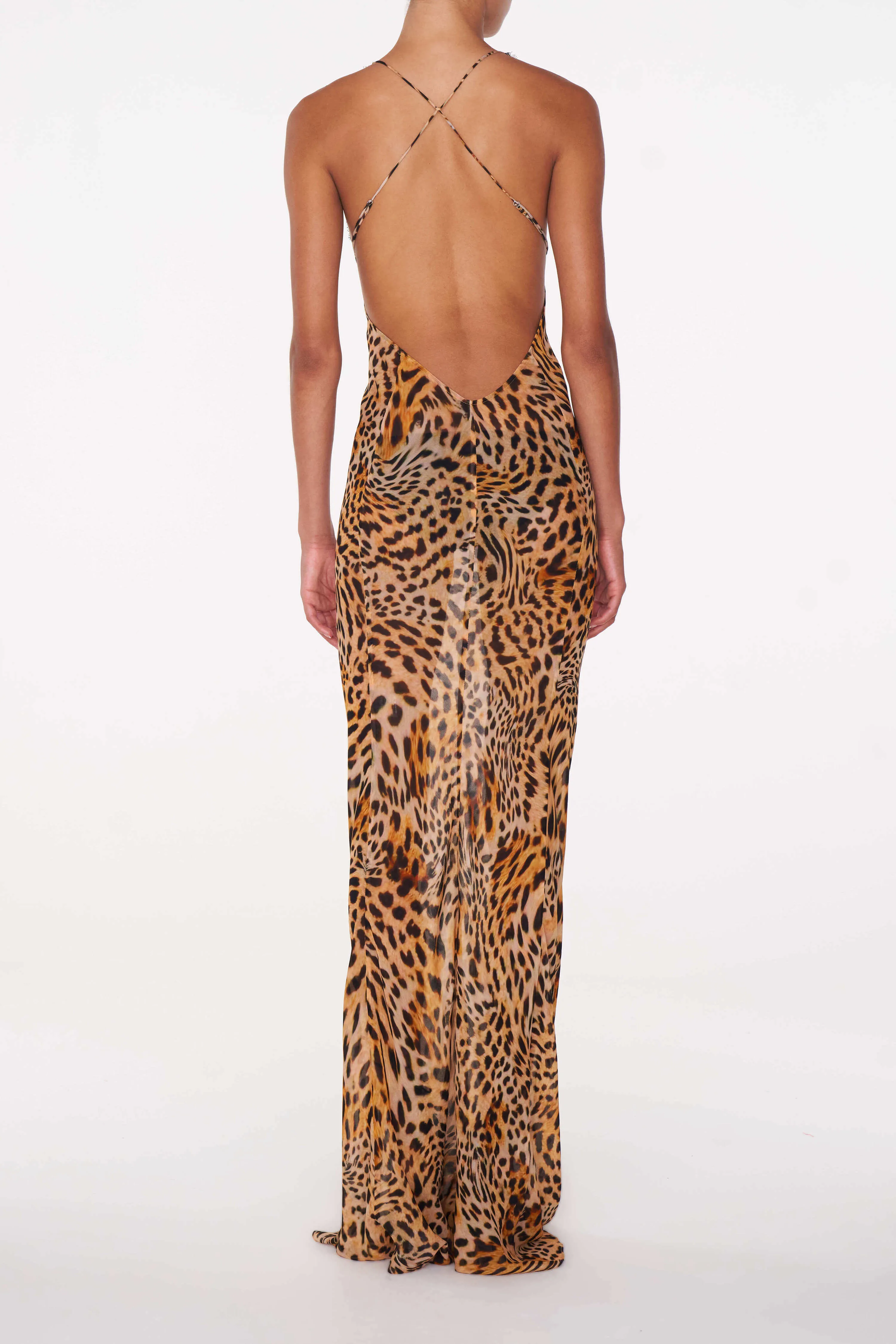 Hot Deal Akima Leopard Slip Dress RAT&BOA  Limited Release!