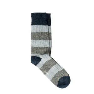 Hot Deal Barbour Houghton Stripe Sock Blue/Grey  Dont Miss Out!
