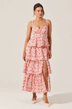 Hot Deal Midsummer Eyelet Tiered Maxi Dress  Last Few Pieces!