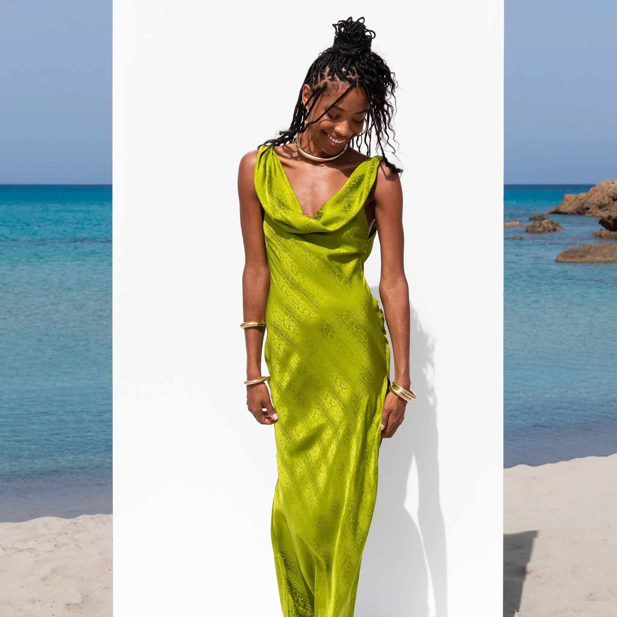 Hot Deal Navarra Dress Lime RAT&BOA  Ends Soon!