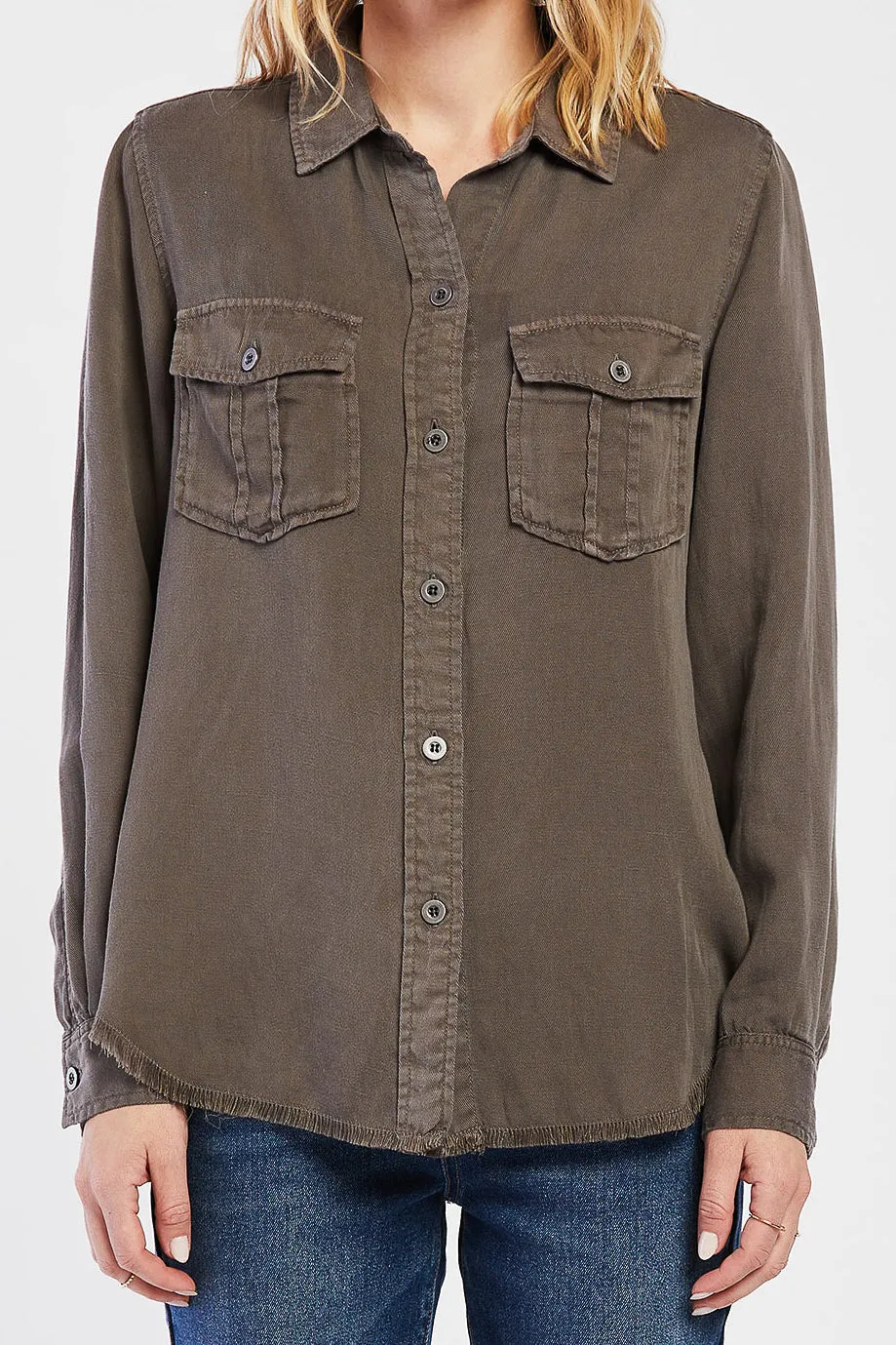 Insta-Worthy Brea Utility Style Button Down Shirt  Last Few Pieces!