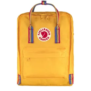 Insta-Worthy Fjallraven Kanken Classic Backpack Warm Yellow Rainbow Pattern  Ends Soon!