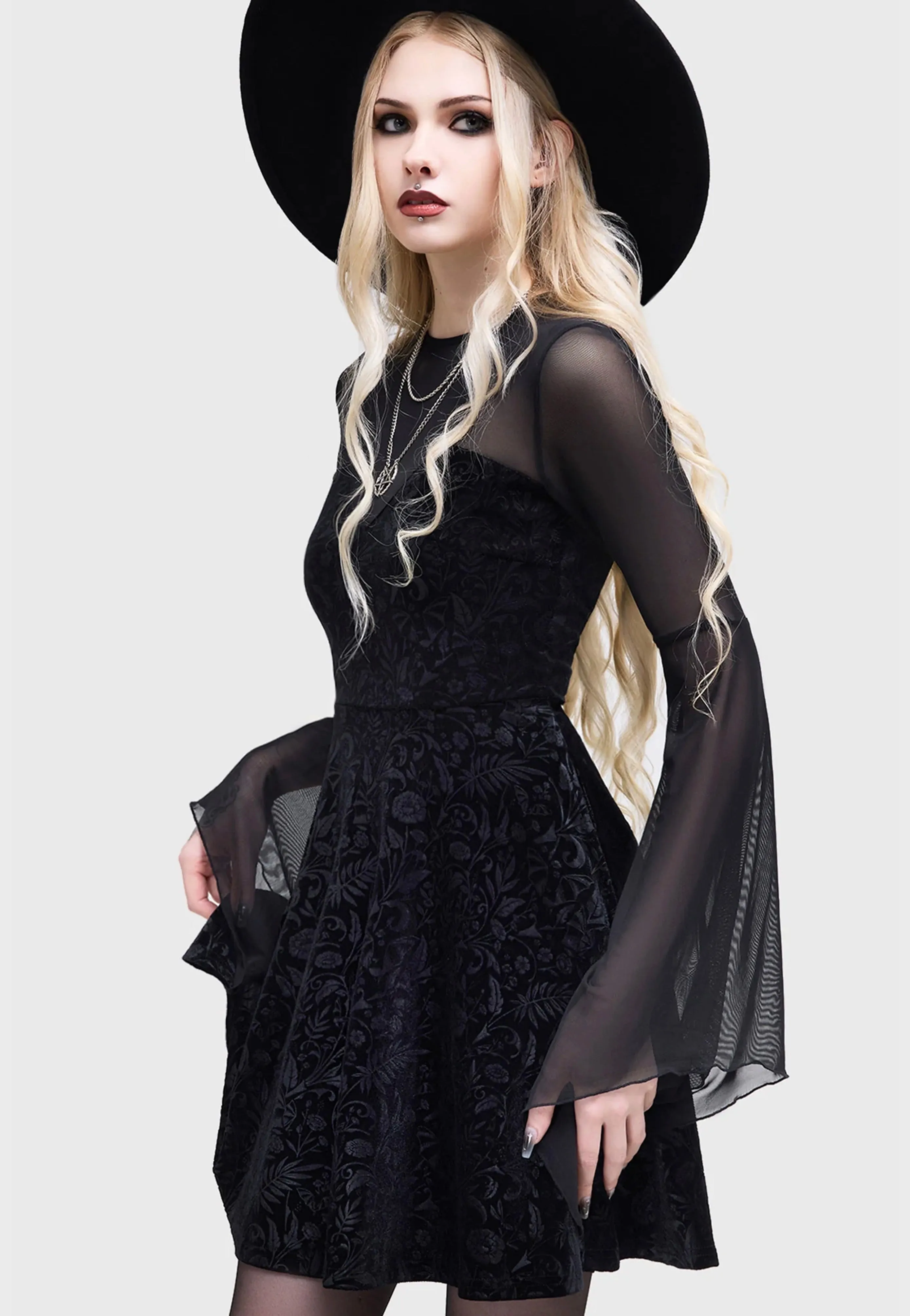 Killstar x Moonbloom - Enigma Garden Black - Dress