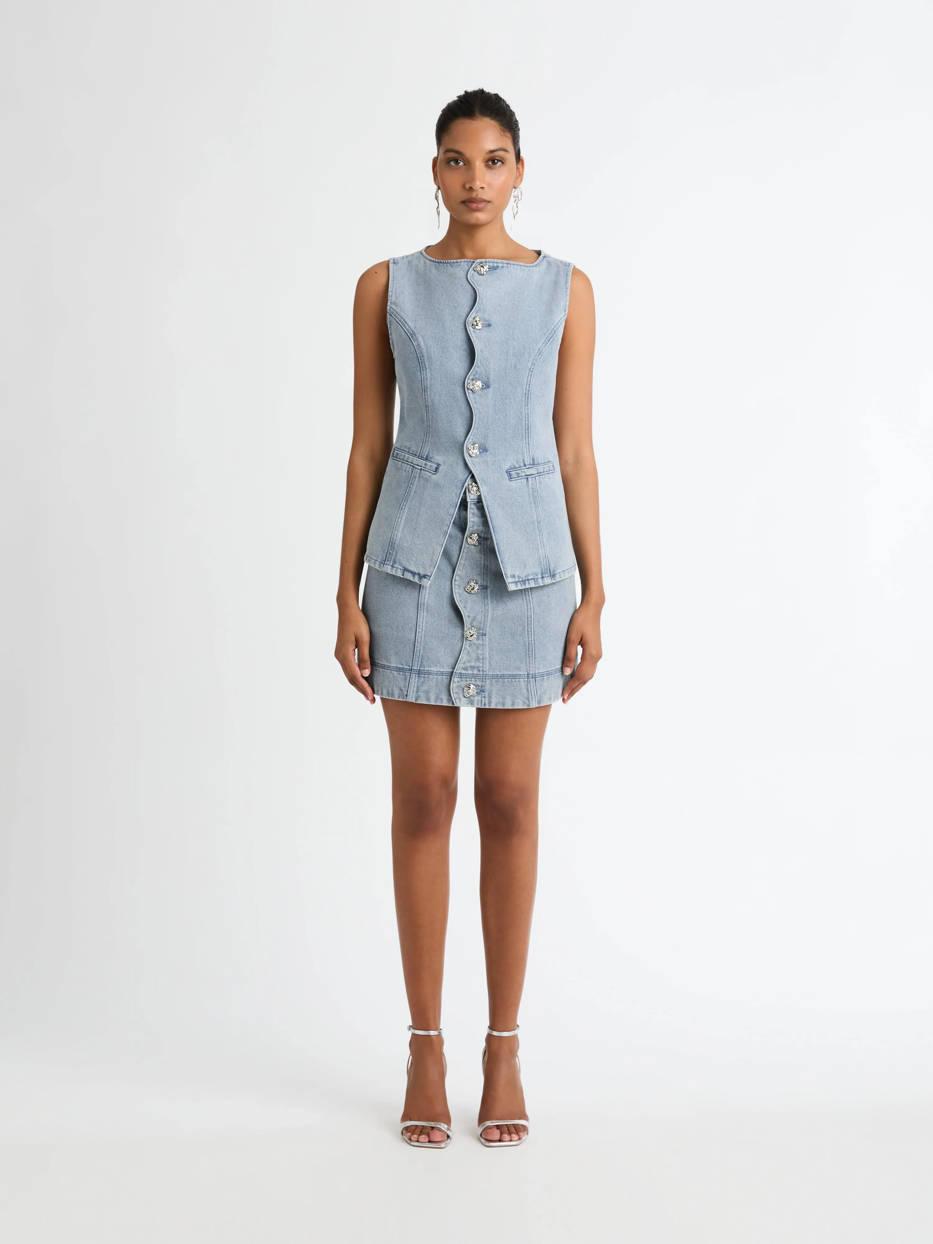 LAINEY DENIM MINI SKIRT