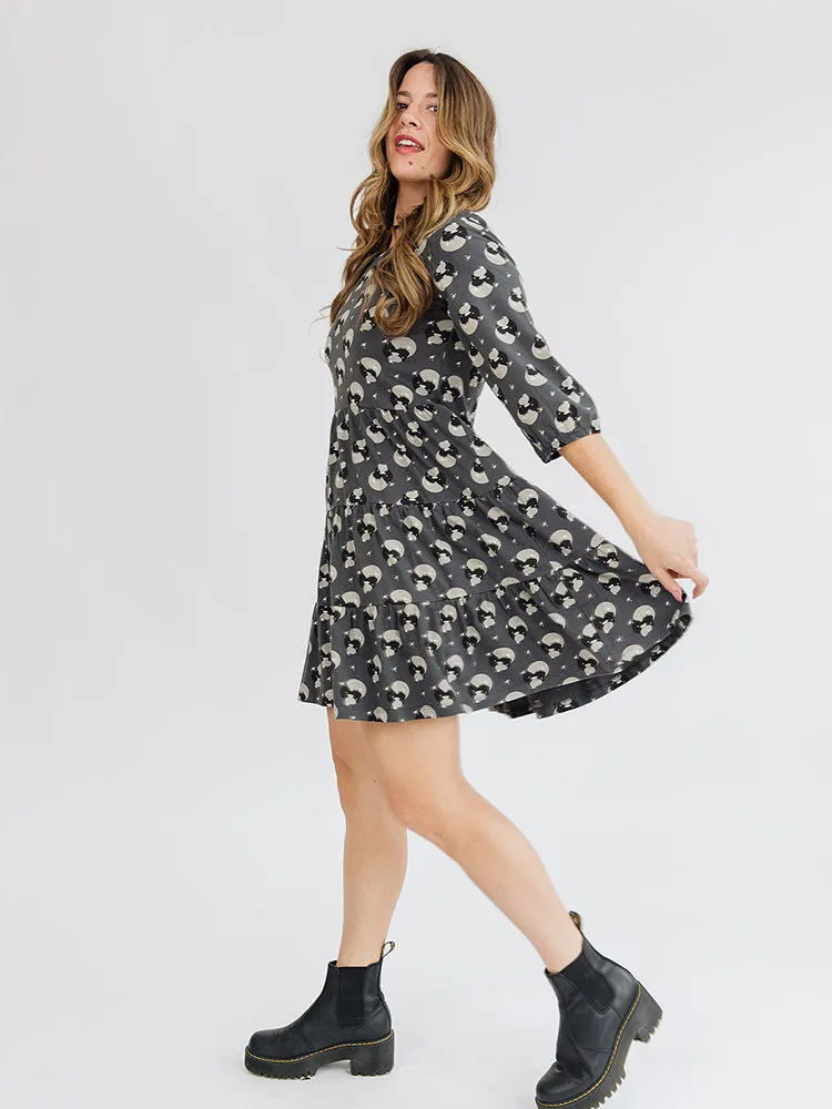 Limited Edition Bellini Long Sleeve Dress - Vase Cluster Graphite  Going Fast!