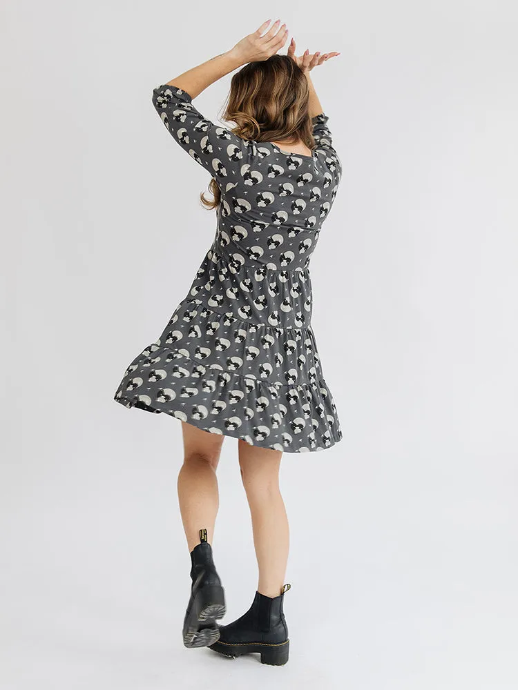 Limited Edition Bellini Long Sleeve Dress - Vase Cluster Graphite  Going Fast!