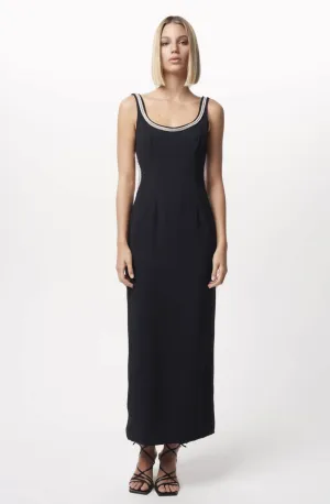 Long Diamond Backless Dress Black by Nicola Finetti
