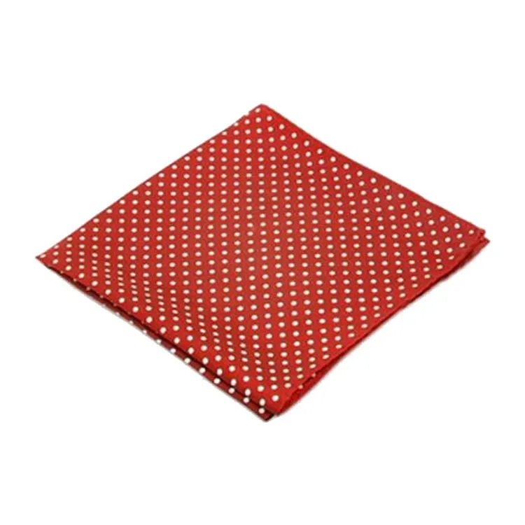 Men'S Distinction Style Dot Pocket Square,Red