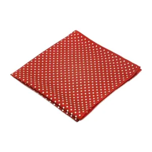 Men'S Distinction Style Dot Pocket Square,Red