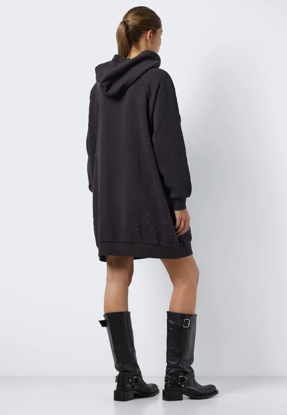 Noisy May - Lega Destroyed Hoodie Obsidian - Dress