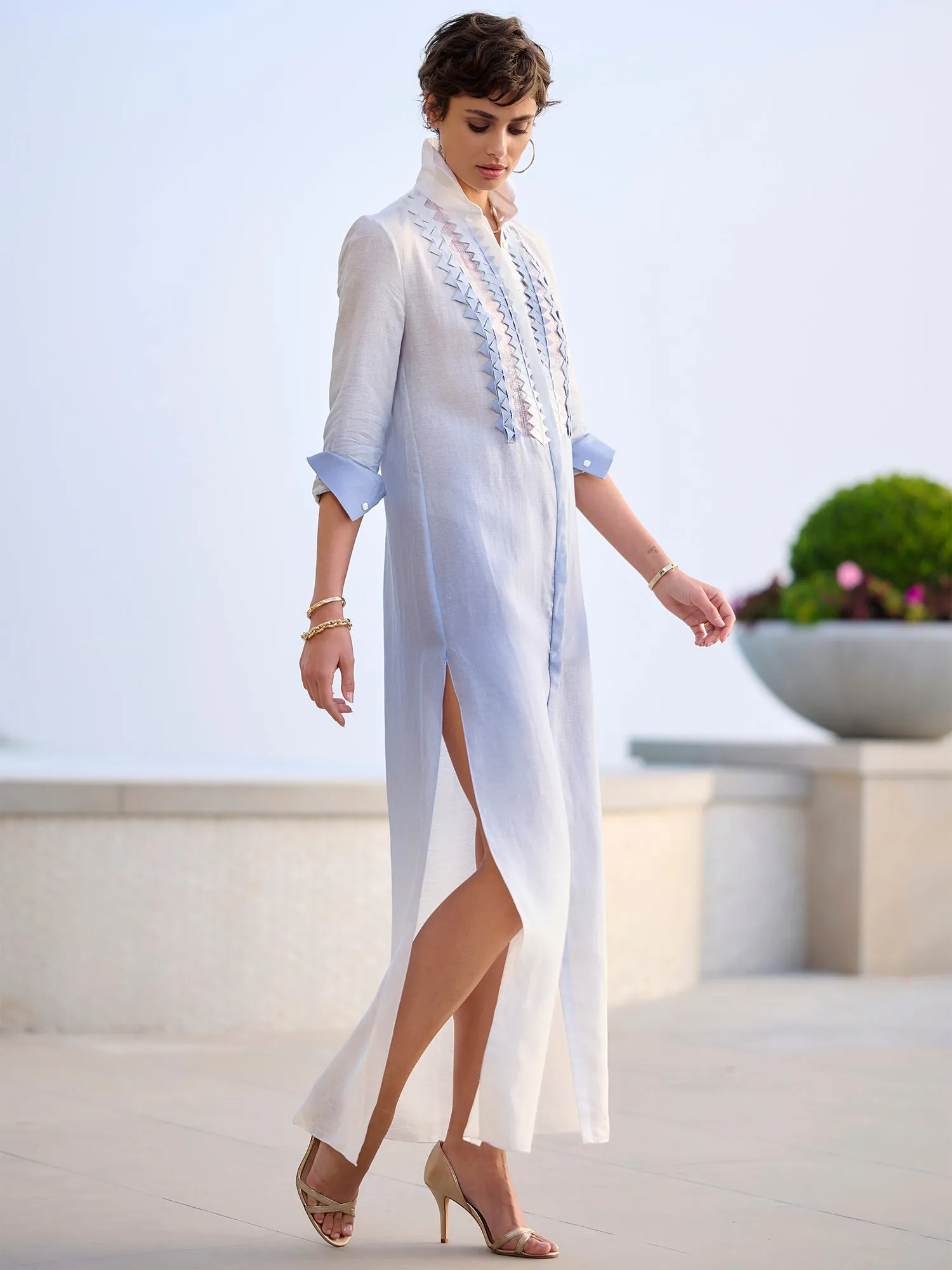 Origami Linen Shirt Dress