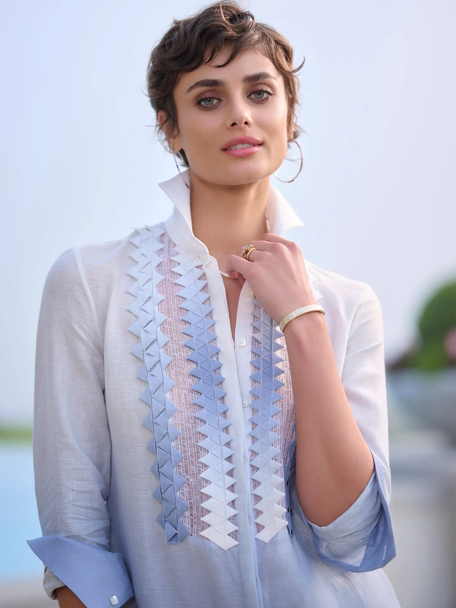 Origami Linen Shirt Dress