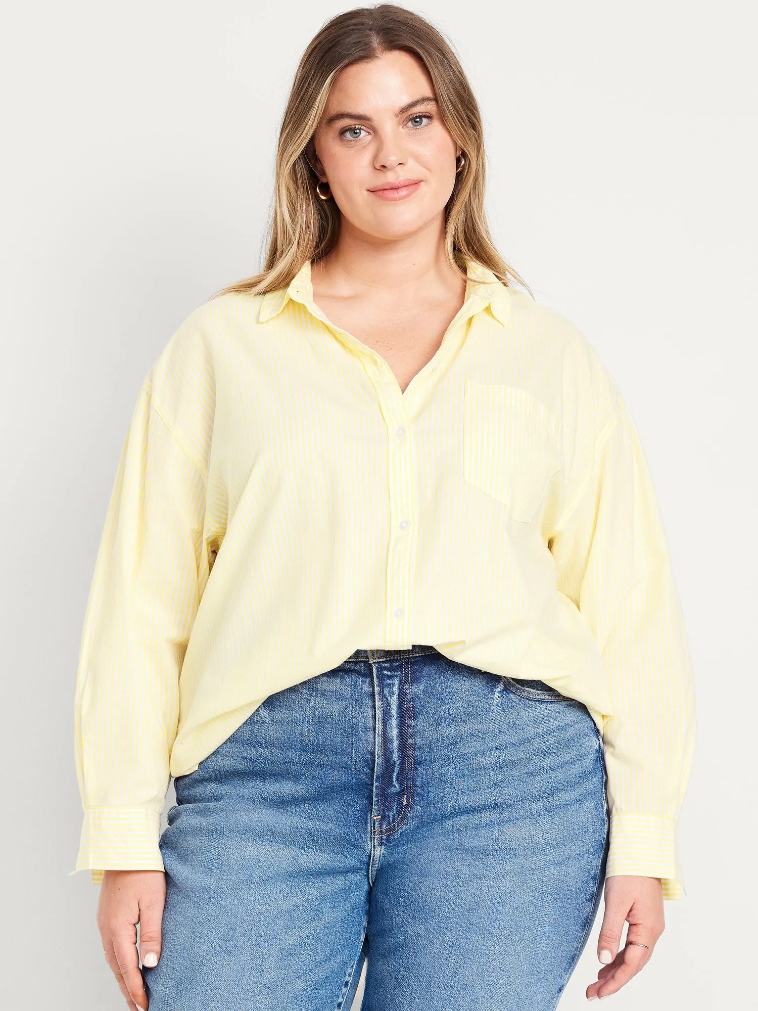 Oversized Button-Down Boyfriend Shirt