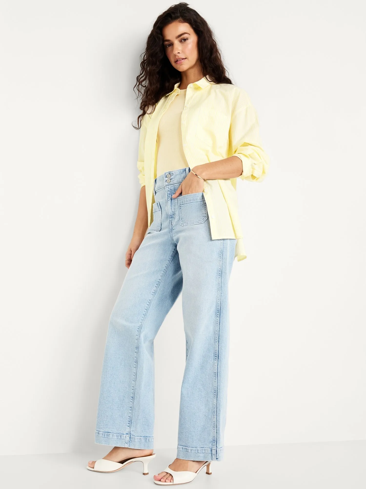 Oversized Button-Down Boyfriend Shirt