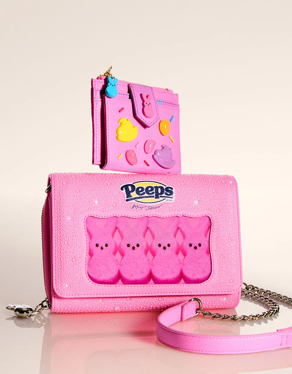 PEEPS BIFOLD WALLET PINK MULTI Betsey Johnson