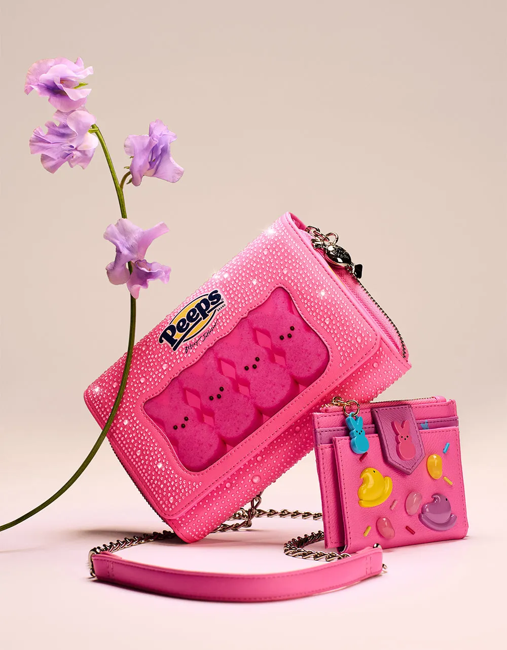 PEEPS BIFOLD WALLET PINK MULTI Betsey Johnson