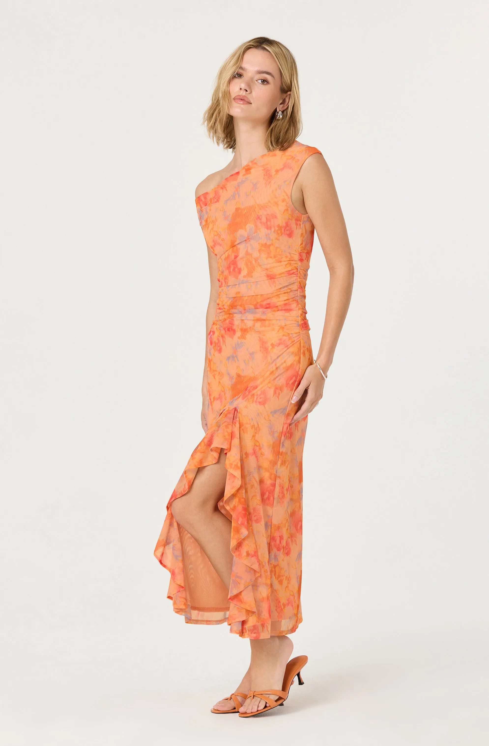Premium Quality Off Shoulder Ruffle Midi Dress  Almost Sold Out!