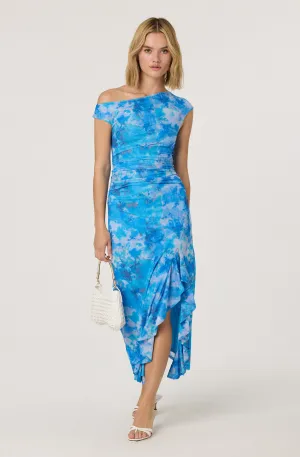 Premium Quality Off Shoulder Ruffle Midi Dress  Almost Sold Out!