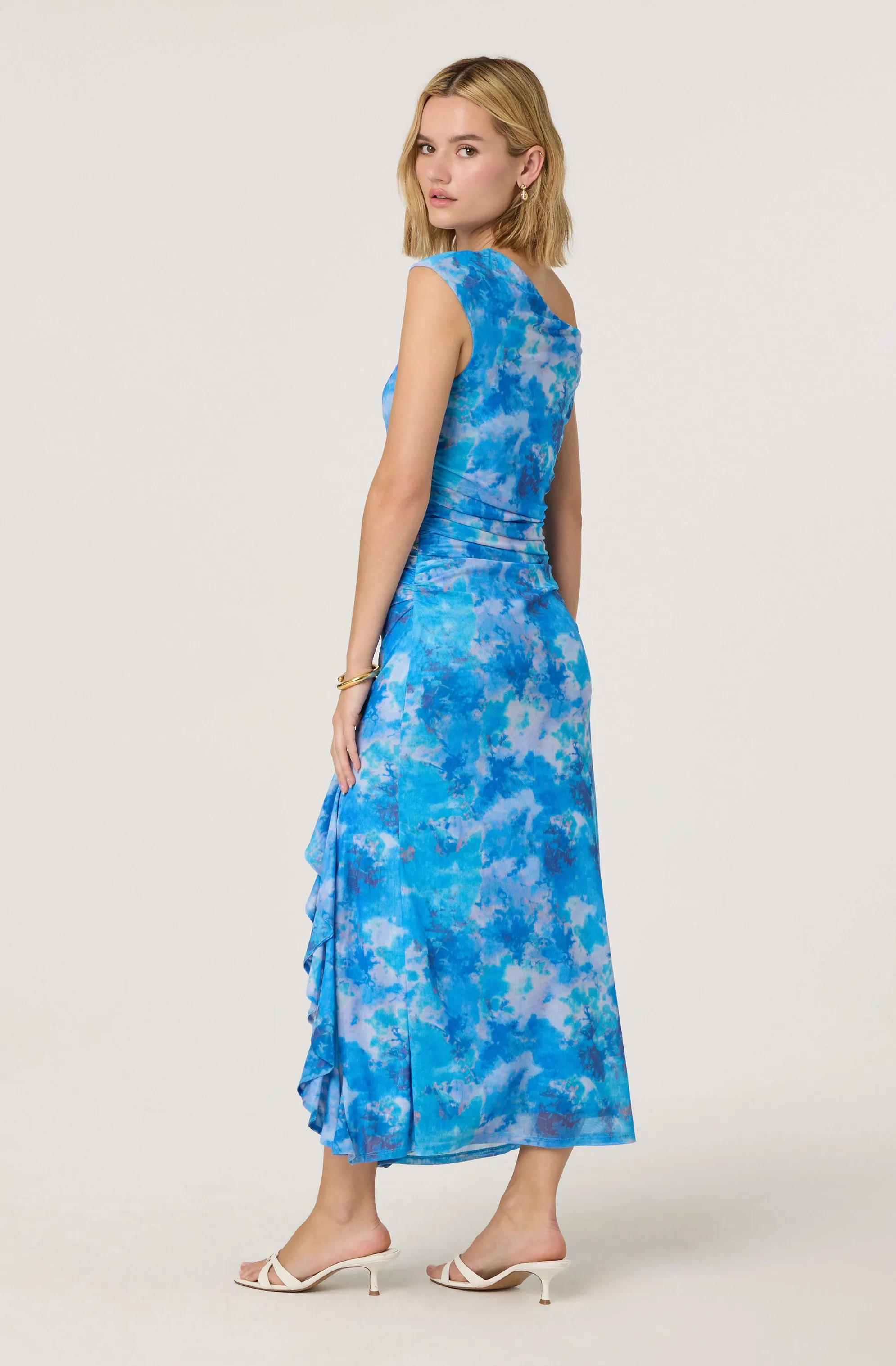 Premium Quality Off Shoulder Ruffle Midi Dress  Almost Sold Out!