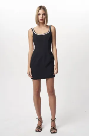 Short Diamond Backless Dress Black by Nicola Finetti