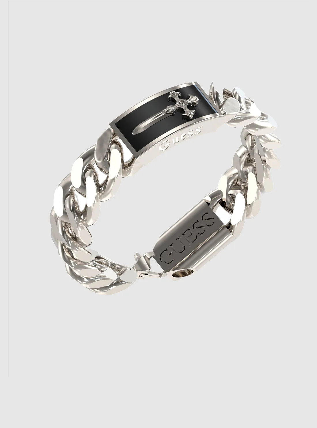 Silver Thick Chain Bracelet Guess