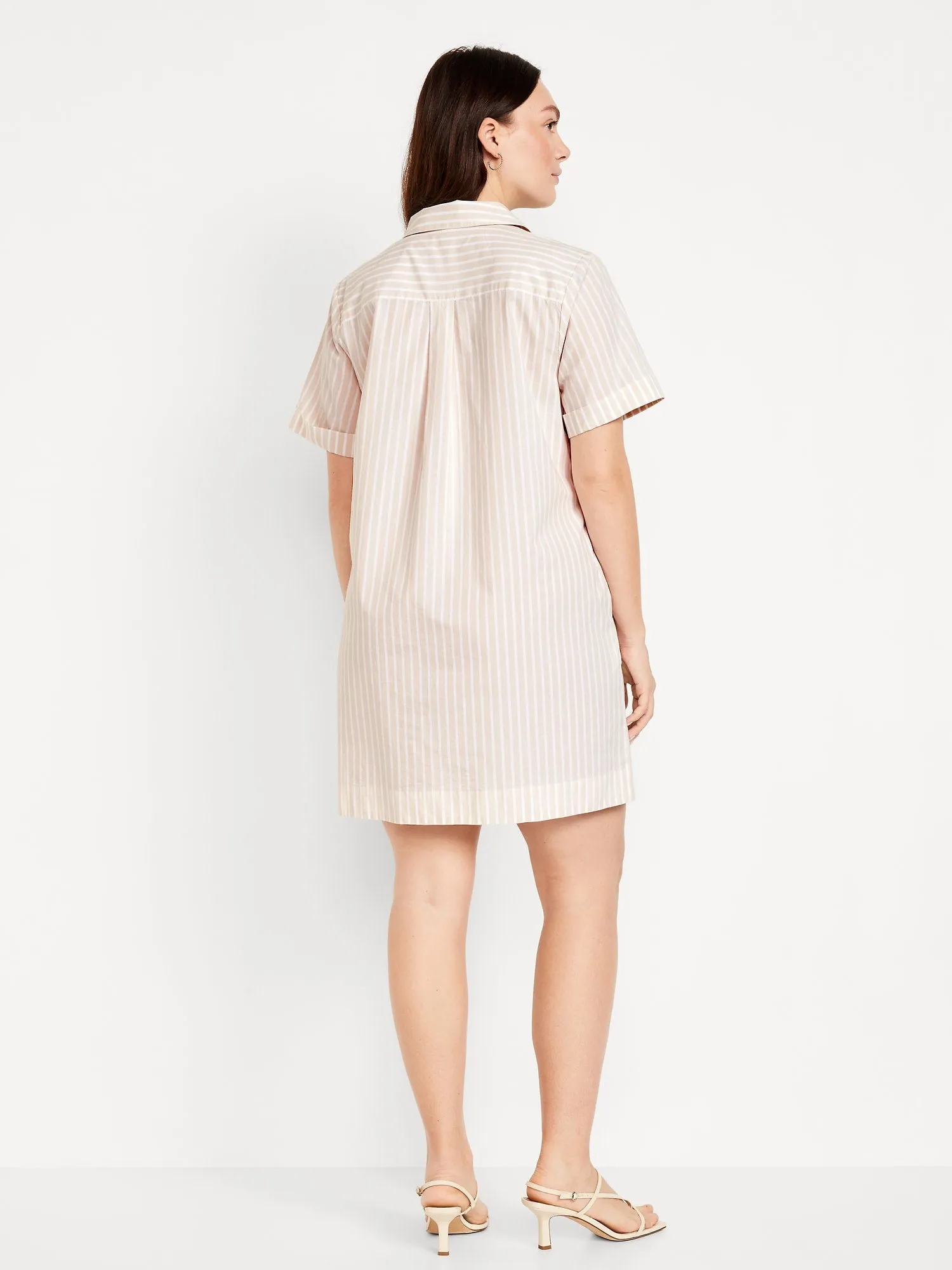 Striped Mini Shirt Dress