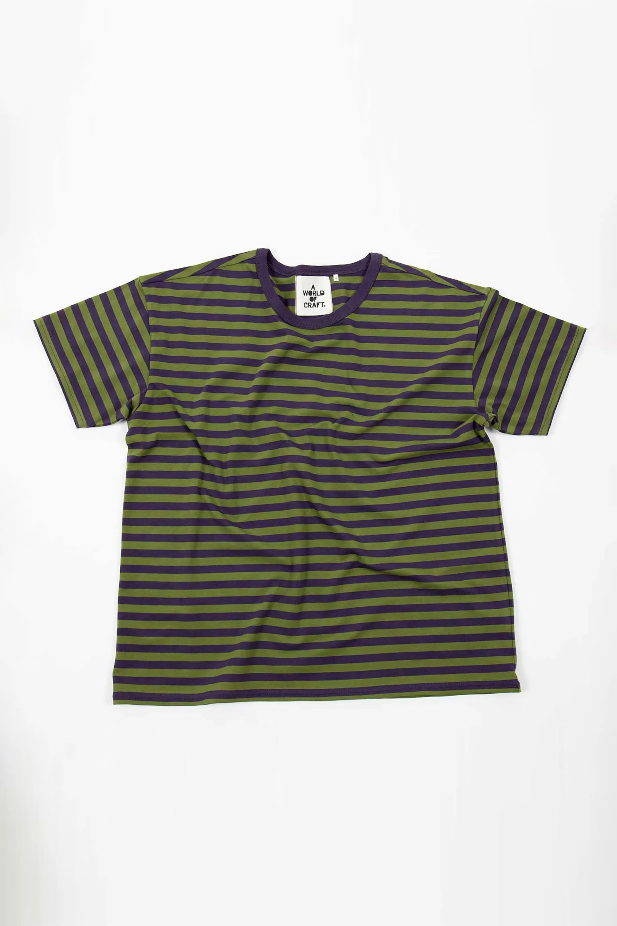 Striped Tee (Olive/Aubergine)