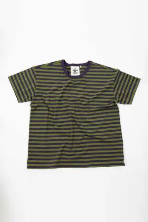 Striped Tee (Olive/Aubergine)