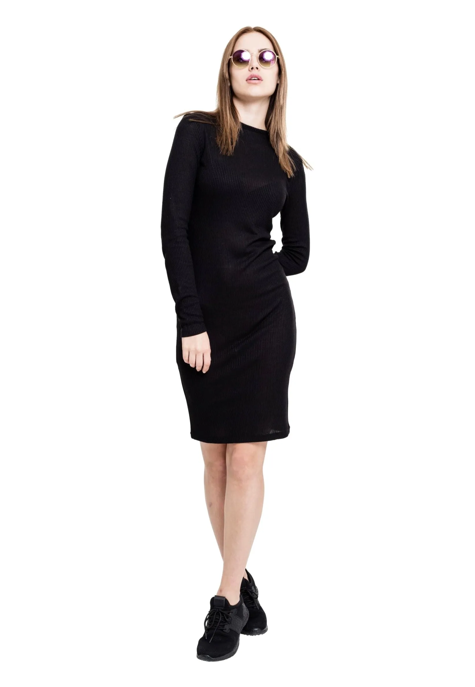 Urban Classics - Ladies Rib Dress Black - Dress