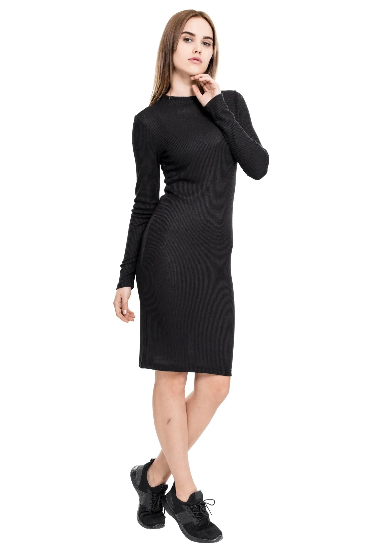 Urban Classics - Ladies Rib Dress Black - Dress