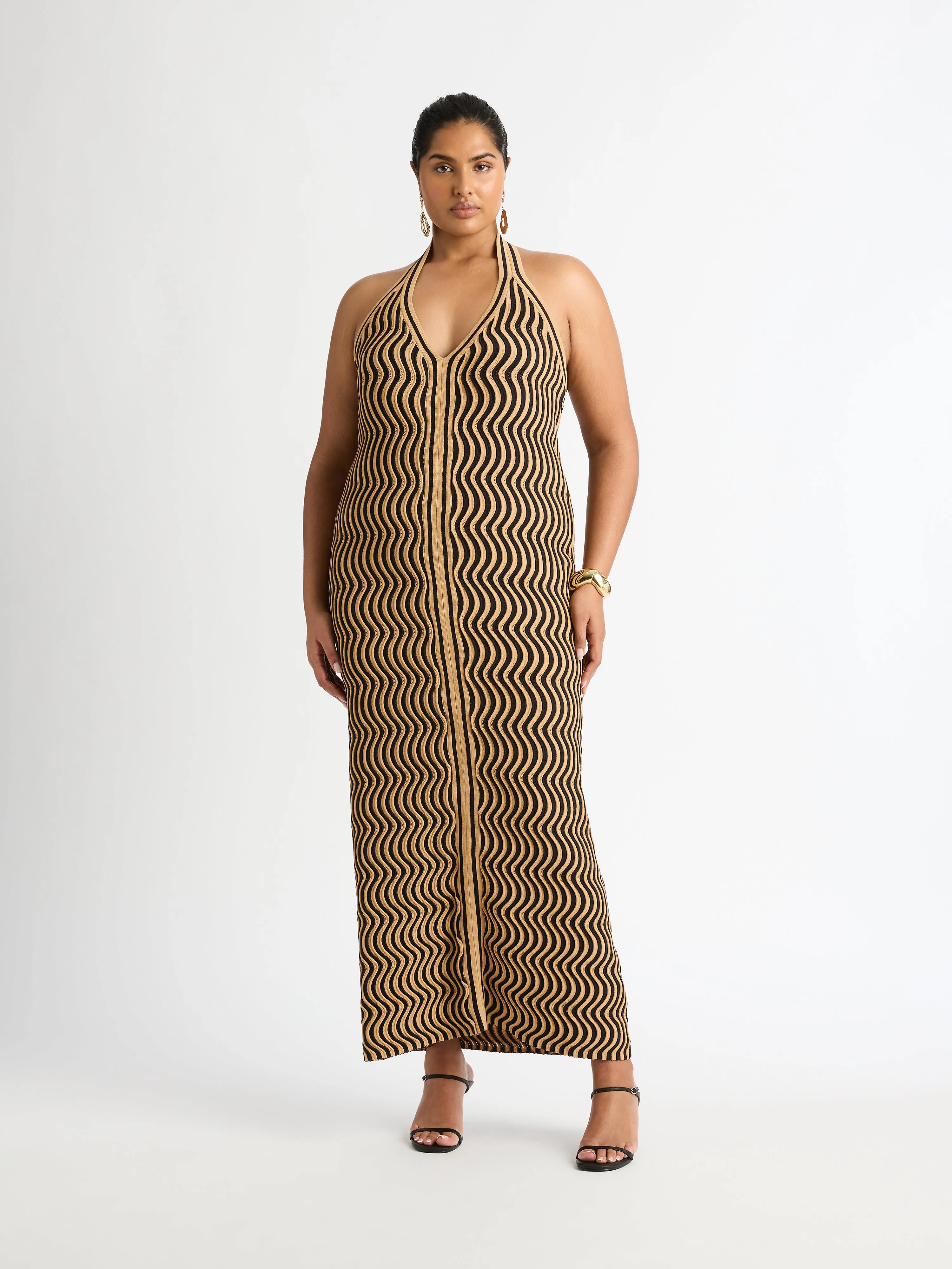 WAVY KNIT DRESS