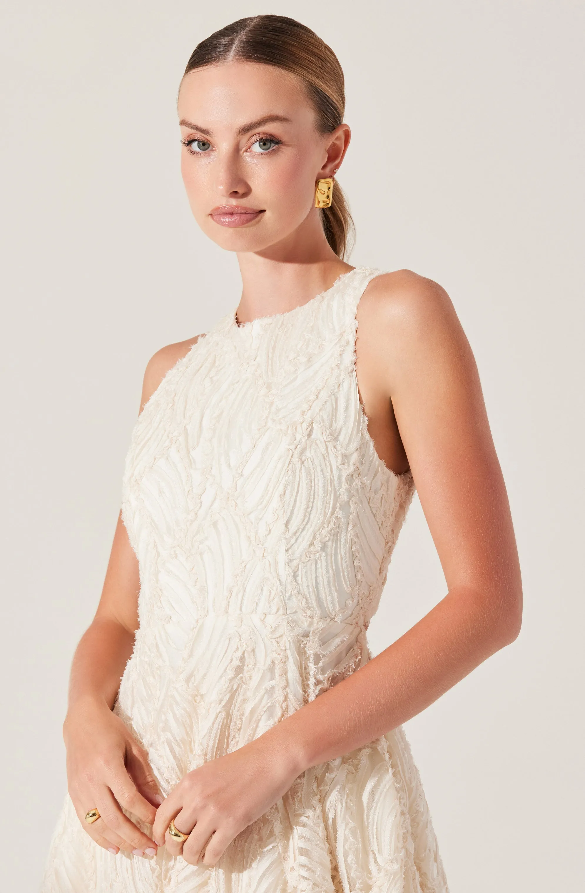 Worth Every Penny Lillemor 3D Textured Midi Dress  Going Fast!