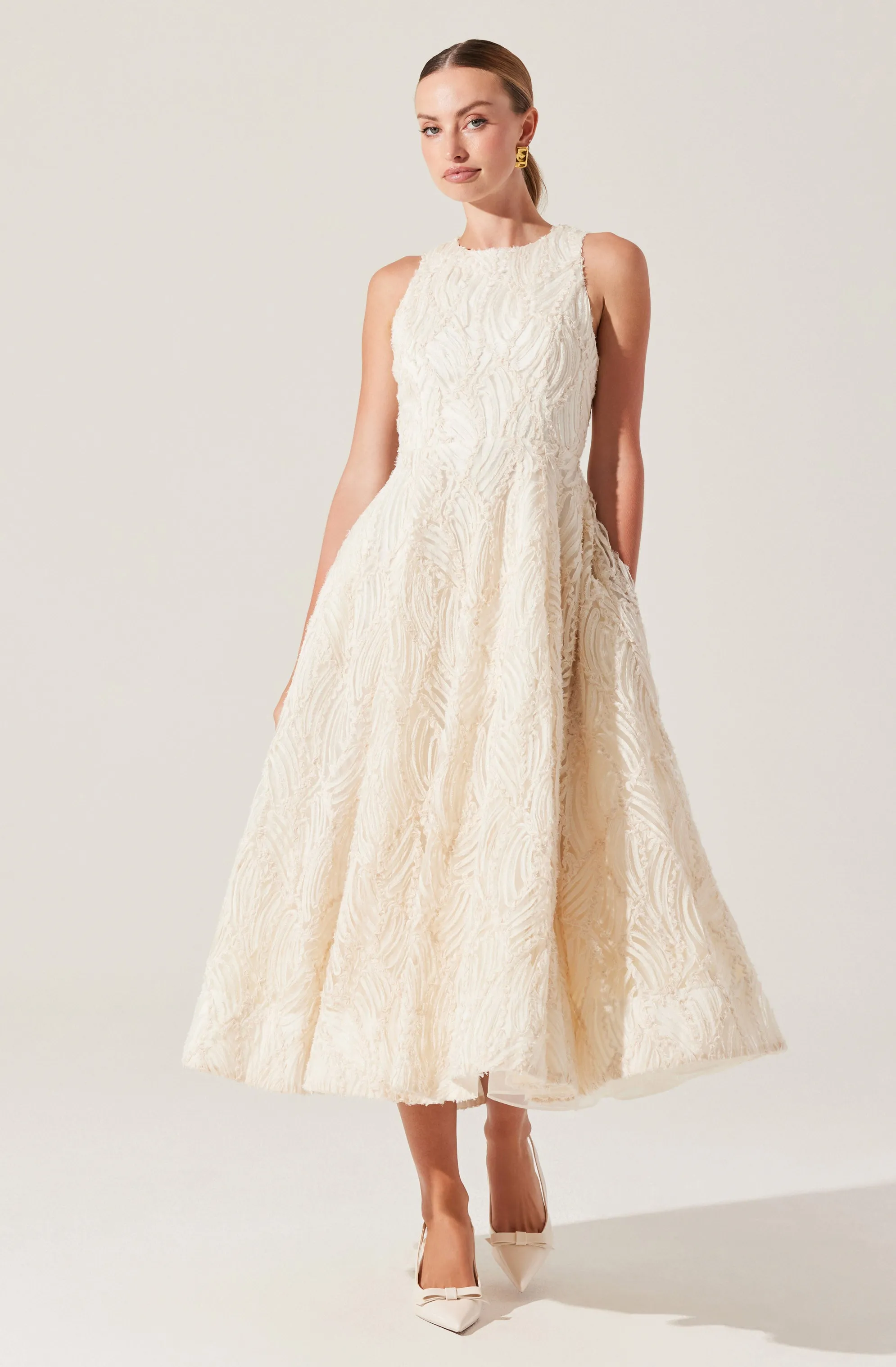 Worth Every Penny Lillemor 3D Textured Midi Dress  Going Fast!
