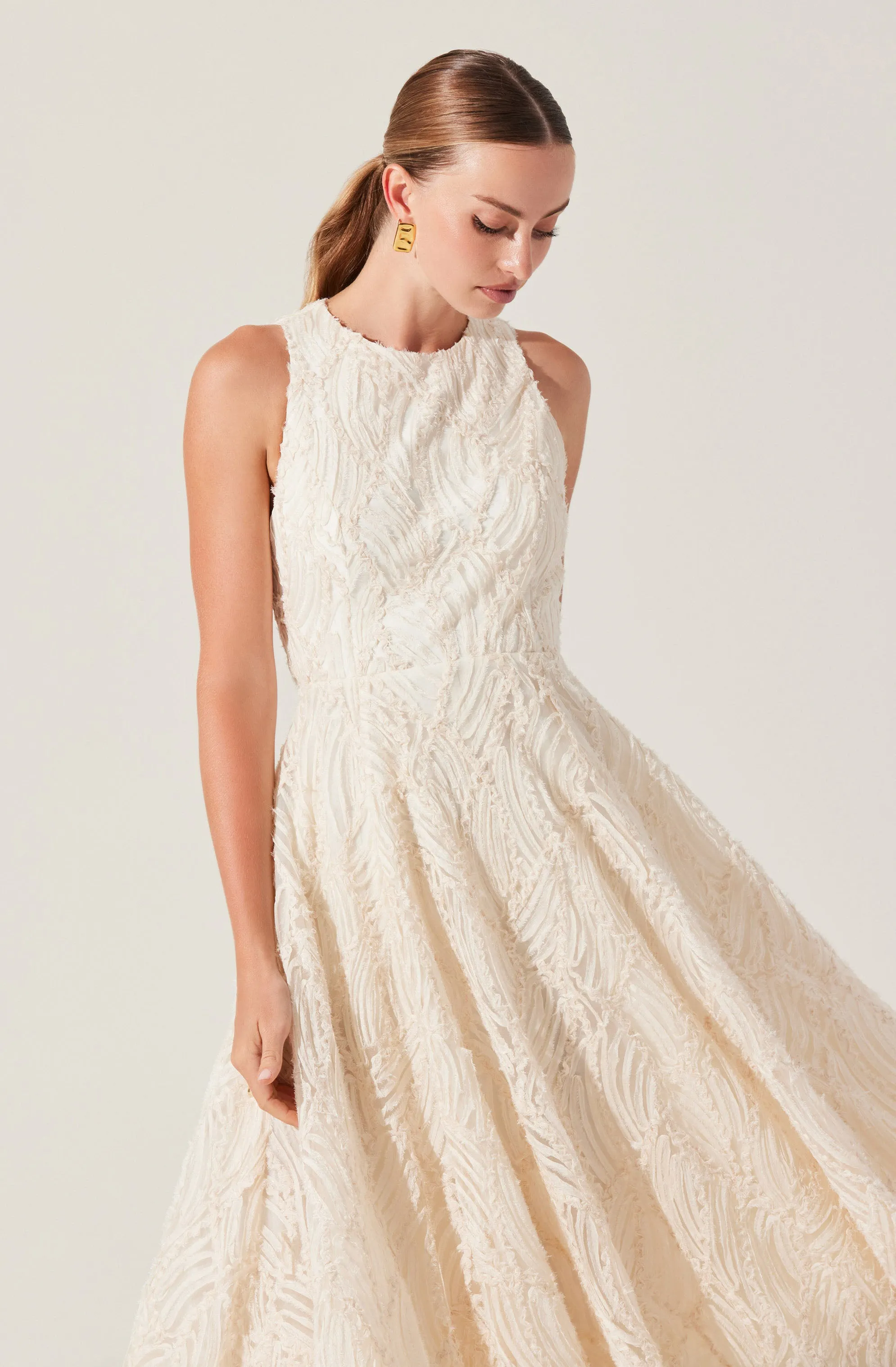 Worth Every Penny Lillemor 3D Textured Midi Dress  Going Fast!